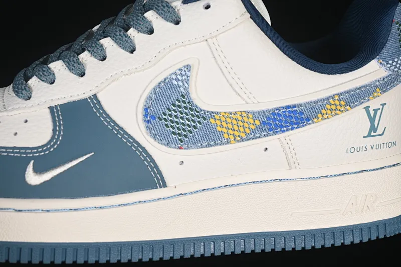 All categories Nk Air Force 1 Air Force series Nk Air Force 1 Low Air Force low-top Nike Air Force 1'07 Low LV co-branded stitching color hook Air Force 1 low-top casual sneakers DD1982-301